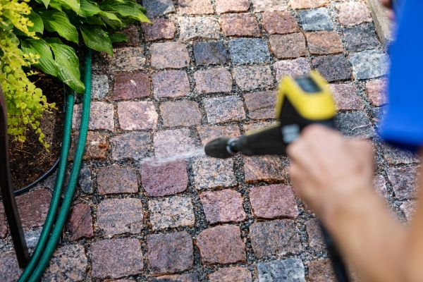 Paver Sidewalk Cleaning in Auburn